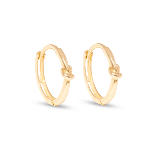 stone and strand Gold Knot Huggies