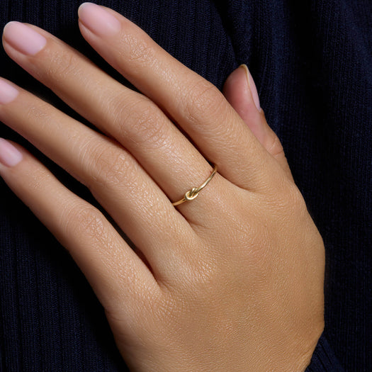 Stone And Strand Gold Knot Ring