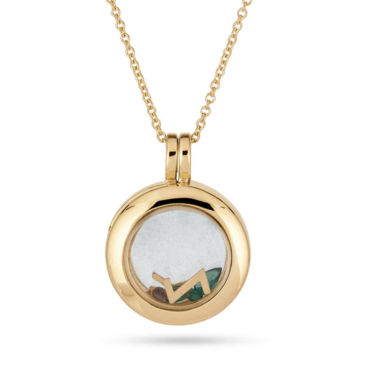 stone and strand Gold Memento Locket Necklace
