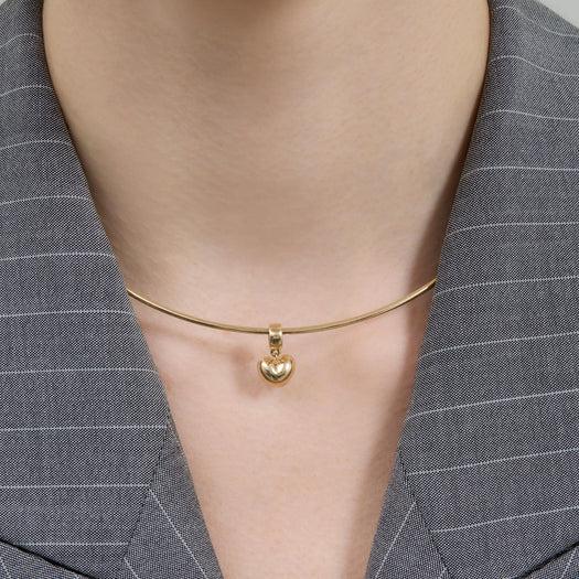 Stone And Strand Gold Puff Heart Bead