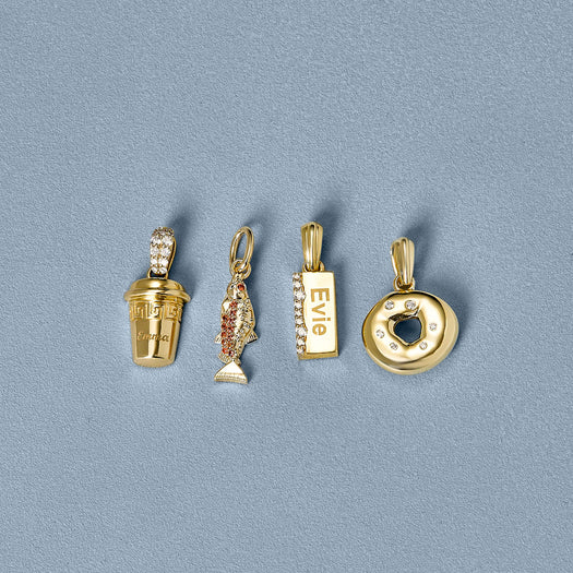 Stone And Strand Gold Salmon Brunch Charm