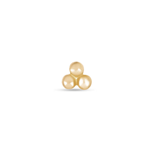 stone and strand Gold Trio Push Pin Flat Back