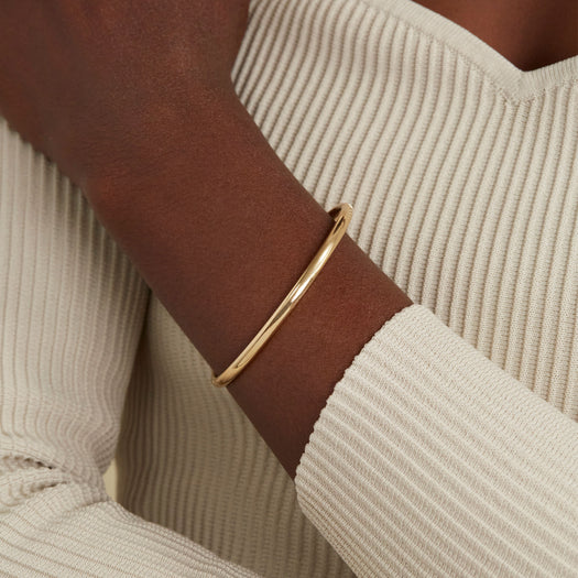 Stone And Strand Golden Classic Bangle