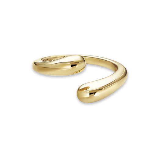stone and strand Golden Droplet Hug Ring