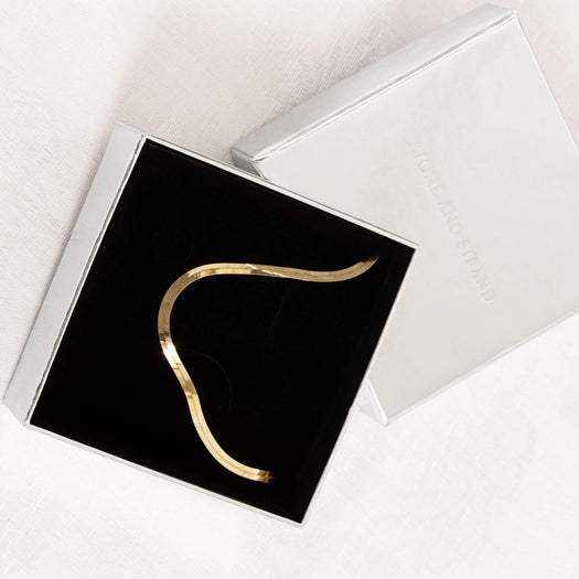 Stone And Strand Golden Glow Herringbone Necklace