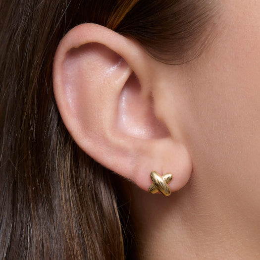 Stone And Strand Golden Kisses Studs