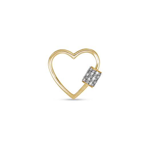stone and strand Goldie Lock Diamond Heart Keeper