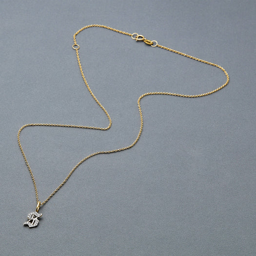 Stone And Strand Gothic Pave Initial Necklace