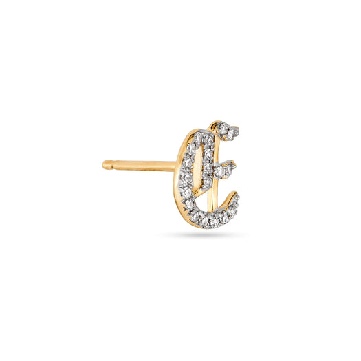 Stone And Strand Gothic Pave Initial Stud