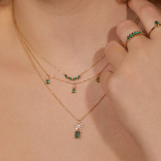 Stone And Strand Green Goddess Trio Necklace