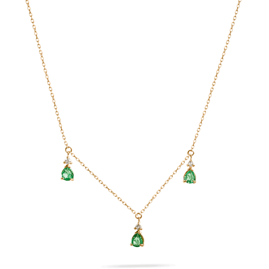 stone and strand Green Goddess Trio Necklace