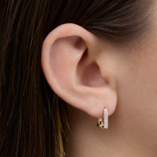 Stone And Strand Half Starboard Diamond Earrings