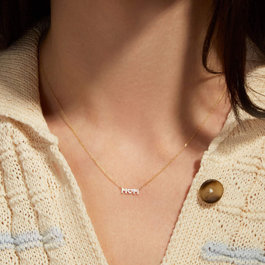 Stone And Strand Heart Mom Necklace