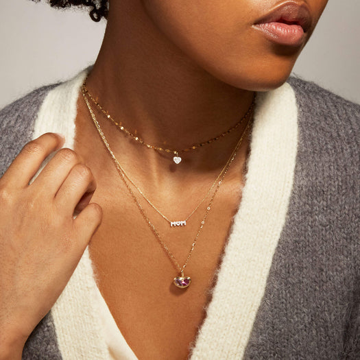 Stone And Strand Heart Mom Necklace
