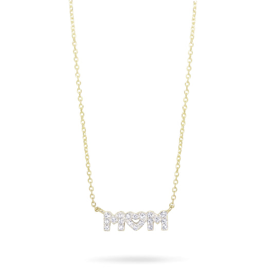 stone and strand Heart Mom Necklace