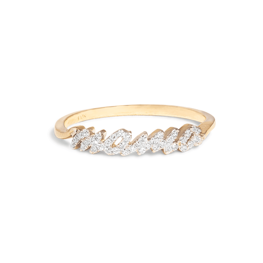 stone and strand Hey Mama Pave Ring