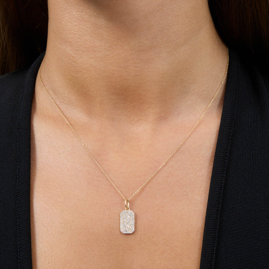 Stone And Strand Hold Me Diamond Tag Necklace