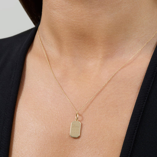 Stone And Strand Hold Me Diamond Tag Necklace