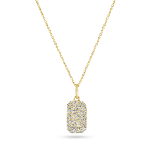 stone and strand Hold Me Diamond Tag Necklace