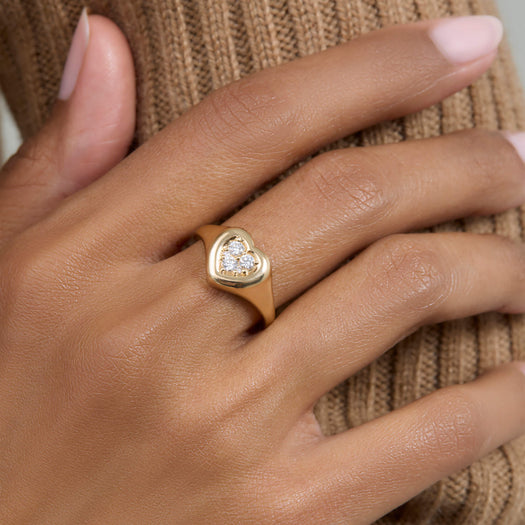 Stone And Strand Hold My Heart Signet Ring