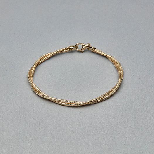 Stone And Strand Interwoven Gold Bracelet