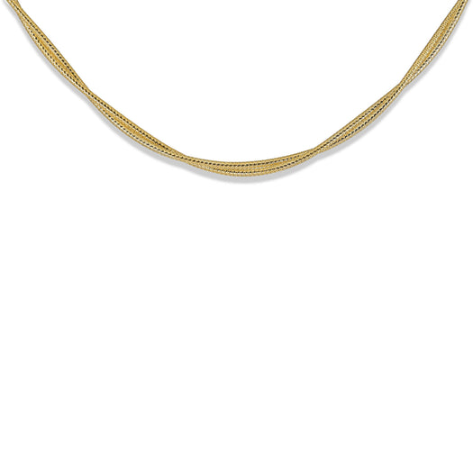 Stone And Strand Interwoven Gold Necklace