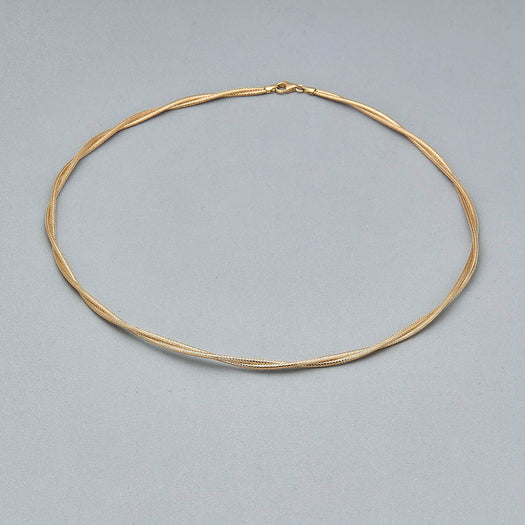 Stone And Strand Interwoven Gold Necklace