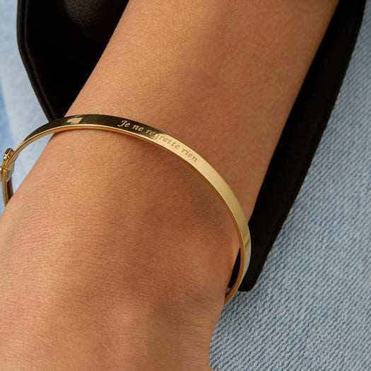 Stone And Strand Je Ne Regrette Gold Bangle