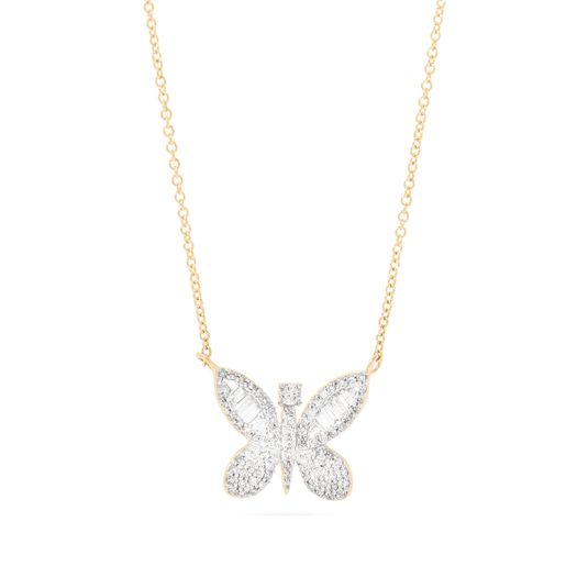 stone and strand Jumbo Butterfly Diamond Necklace
