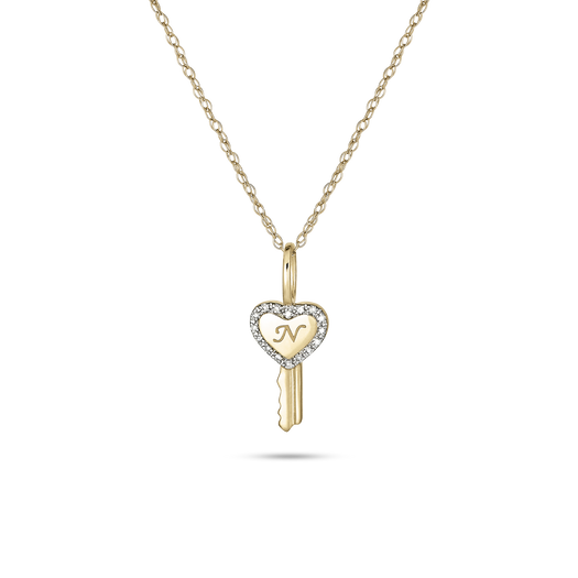 stone and strand Key To My Heart Pave Necklace