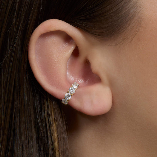 Stone And Strand LAB-Created 4mm Hinged Ear Cuff