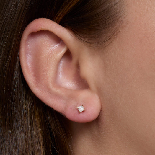 Stone And Strand LAB-Created Asscher Luster Stud