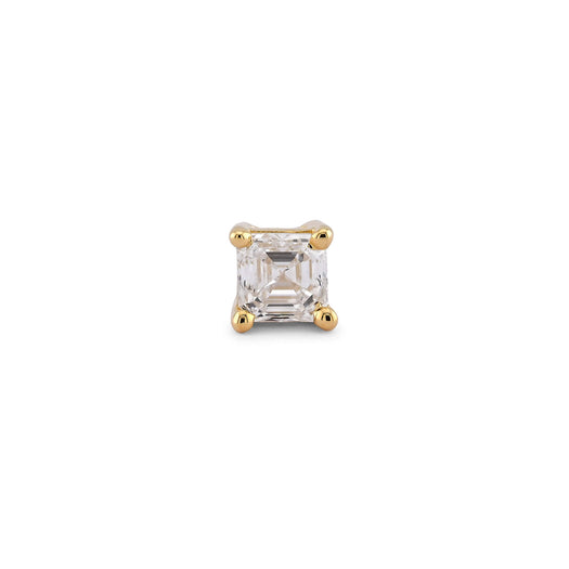 stone and strand LAB-Created Asscher Luster Stud