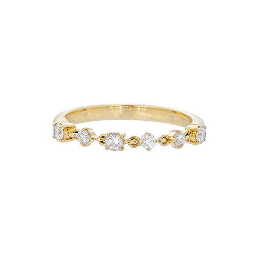 stone and strand LAB-Created Diamond Chain Ring