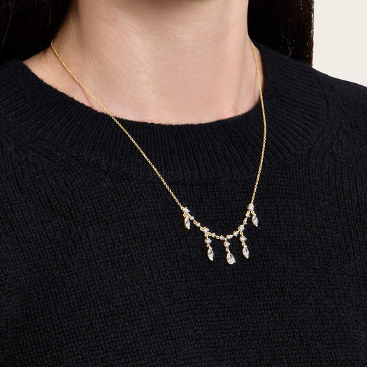 Stone And Strand LAB-Created Diamond Dangle Choker