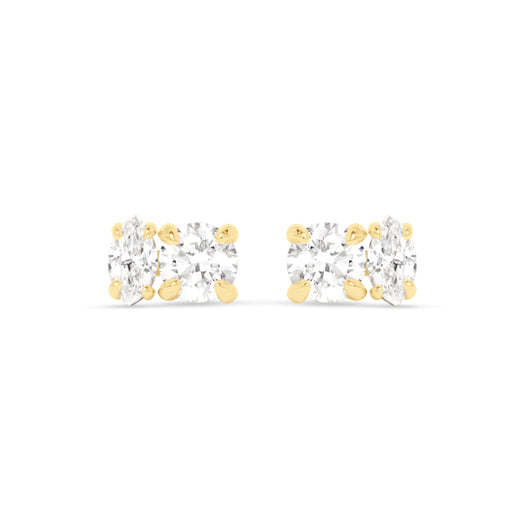 stone and strand LAB-Created Diamond Fete Studs