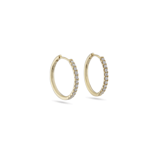 stone and strand LAB-Created Diamond Huggies