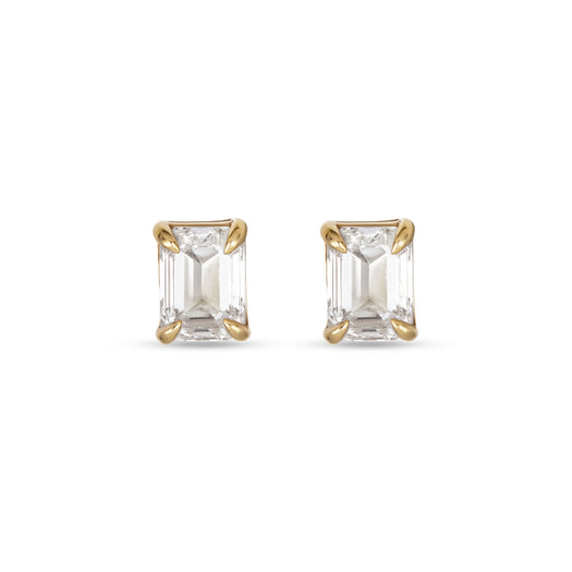 stone and strand LAB-Created Diamond Mirror Studs