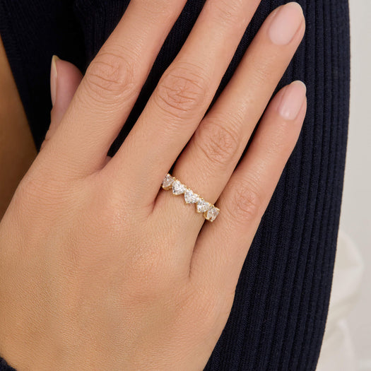 Stone And Strand LAB-Created Heart Eternity Band