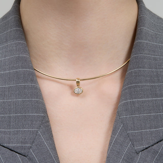 Stone And Strand LAB-Created Oval Diamond Charm