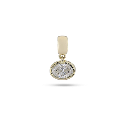 stone and strand LAB-Created Oval Diamond Charm