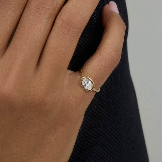 Stone And Strand LAB-Created Oval Icon Pinky Ring