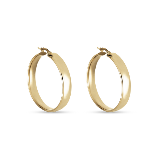 stone and strand Large Gold Glider Hoops