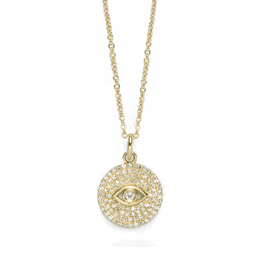 stone and strand Large Pave Evil Eye Necklace