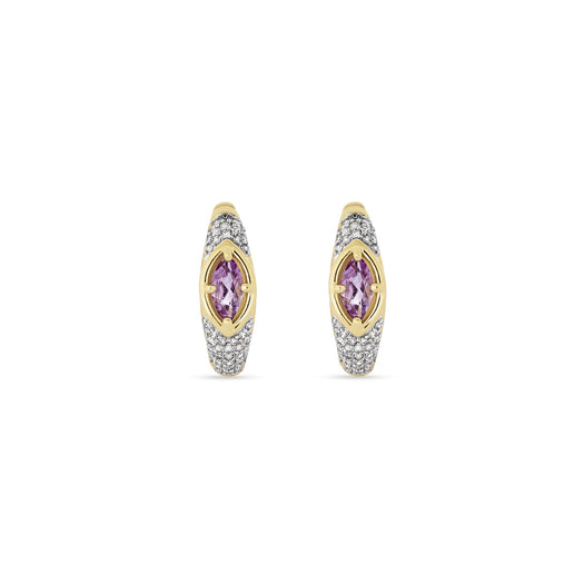 Stone And Strand Lavender Haze Pave Huggies