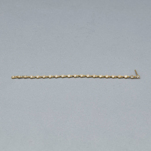 Stone And Strand Long Diamond Stream Earring