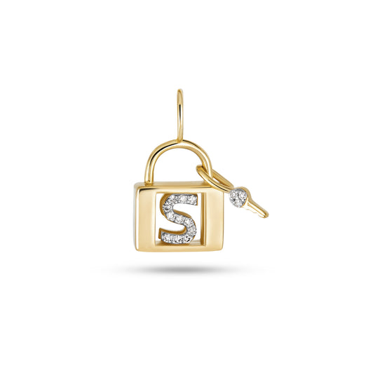 Stone And Strand Love Lock Diamond Initial Charm