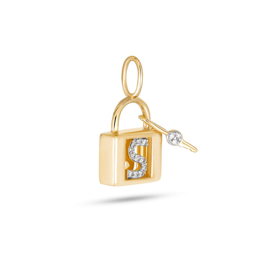 Stone And Strand Love Lock Diamond Initial Charm