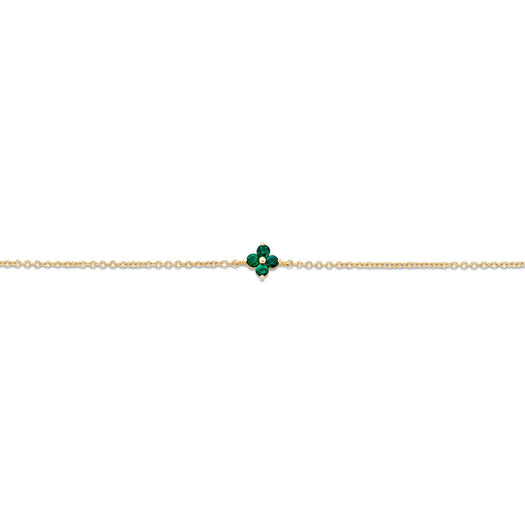 Stone And Strand Luckiest Clover Emerald Bracelet
