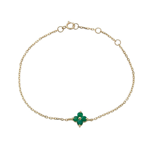 stone and strand Luckiest Clover Emerald Bracelet